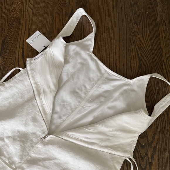 NWT White Bella Dahl Square Neck Sleeveless Linen Romper - Small - Picture 7 of 8